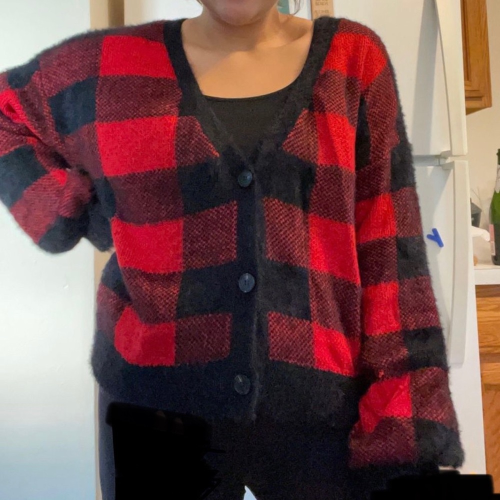 Listicle plaid sweater